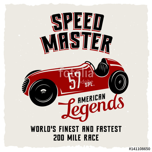 500x500 Racing Car T Shirt Graphics. Speed Racer Graphic Tee. American Car