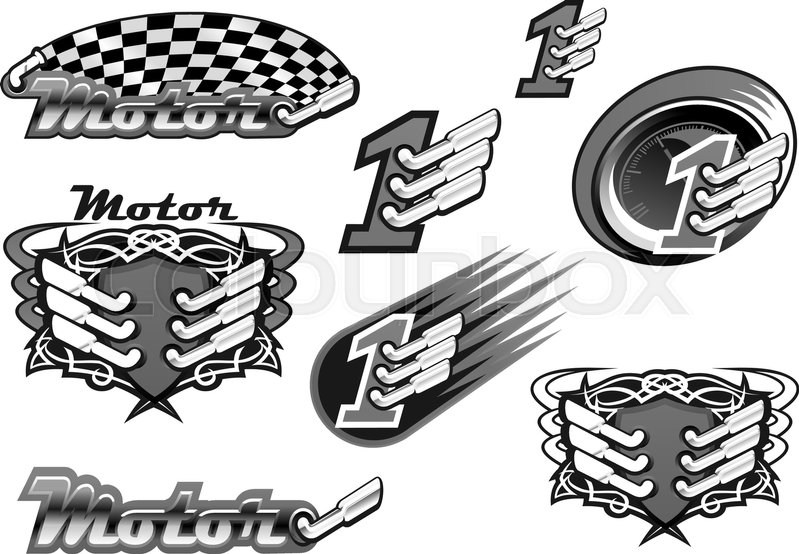799x554 Car Racing Or Motor Sport Speed Races Vector Icons Set Of Engine