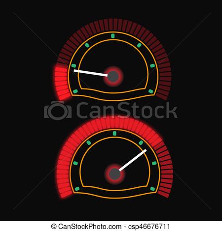450x470 Sign Colorful Speedometer. Vector Logo For Web Design, Mobile And