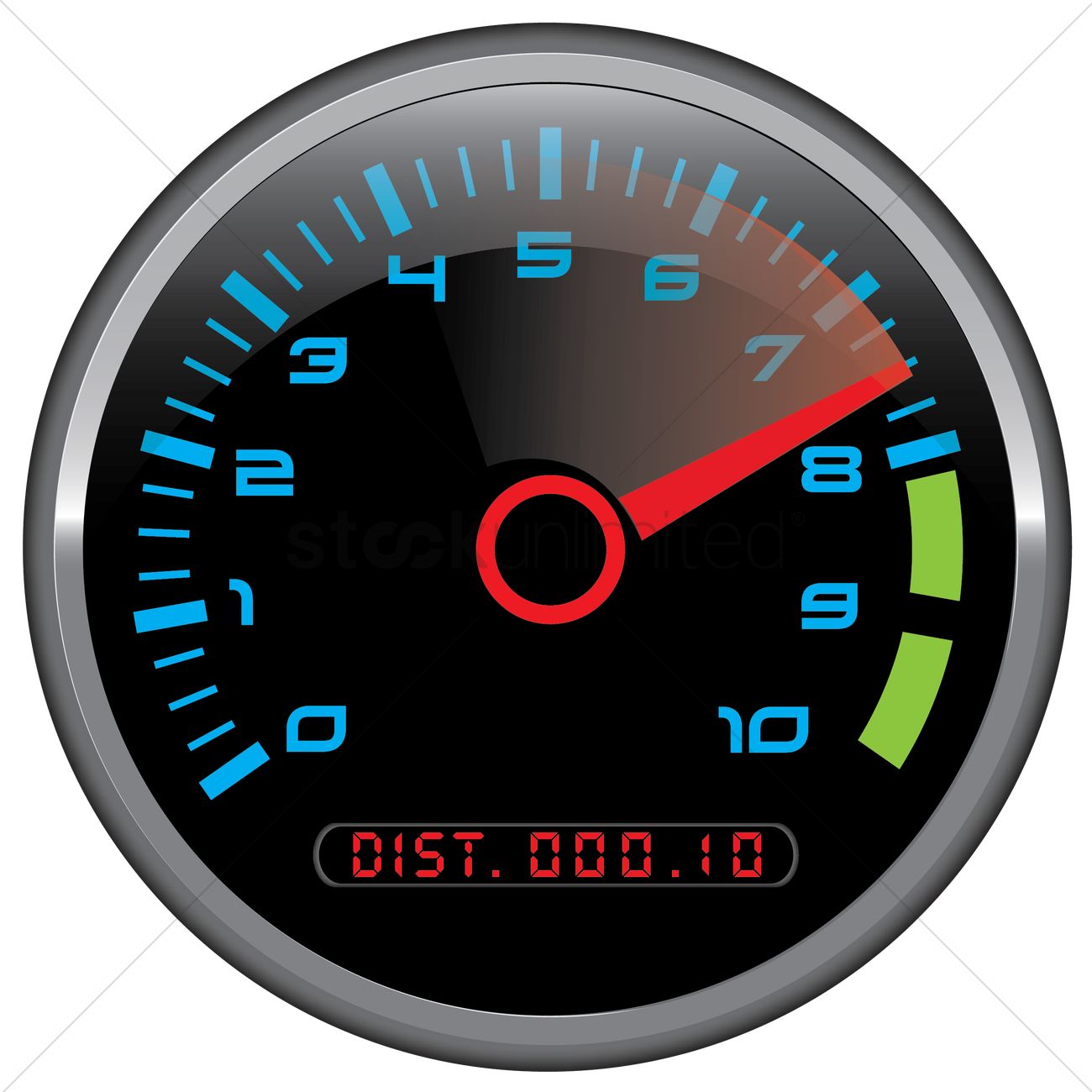 1300x1300 Speedometer Vector Image