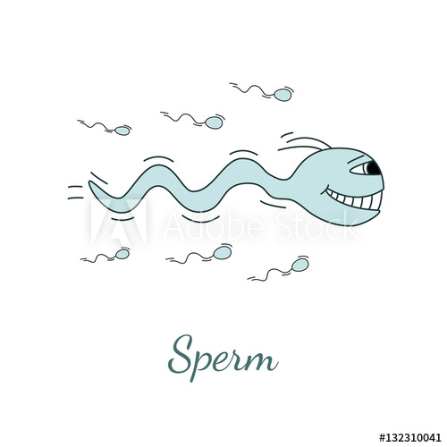 500x500 Sperm Vector Illustration