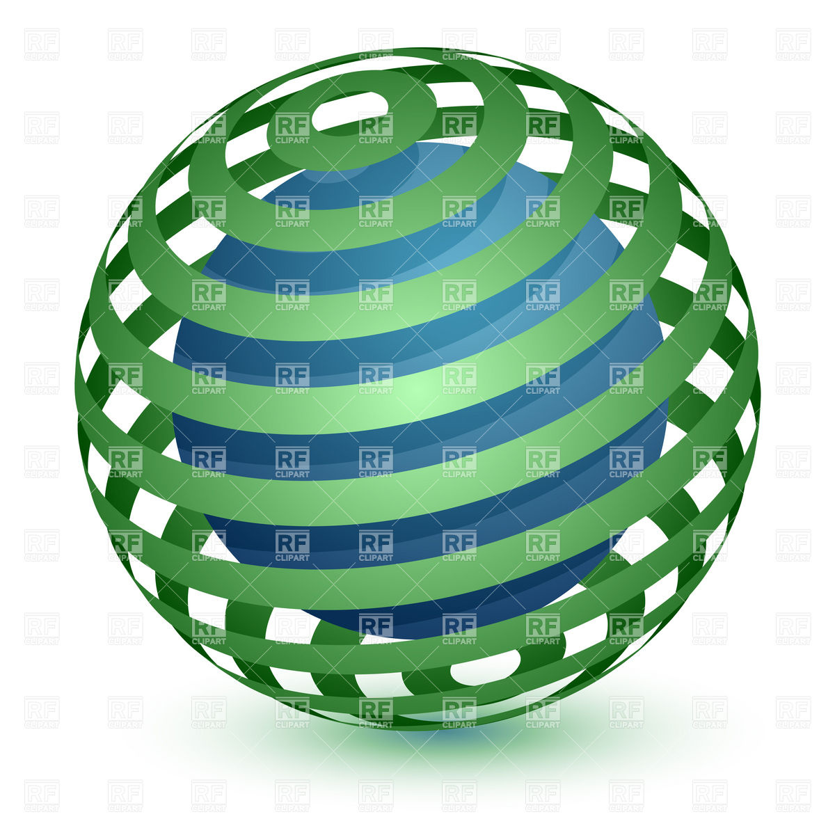 1200x1200 Abstract Globe Icon Ribbon Around A Sphere Vector Image Vector