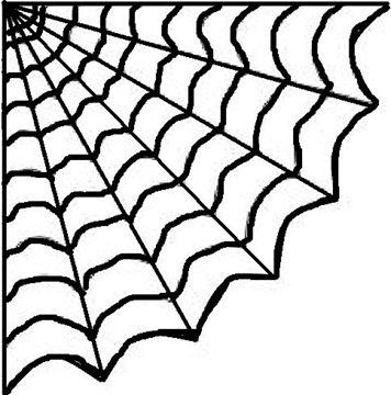 356x360 Spider Web Corner Clipart
