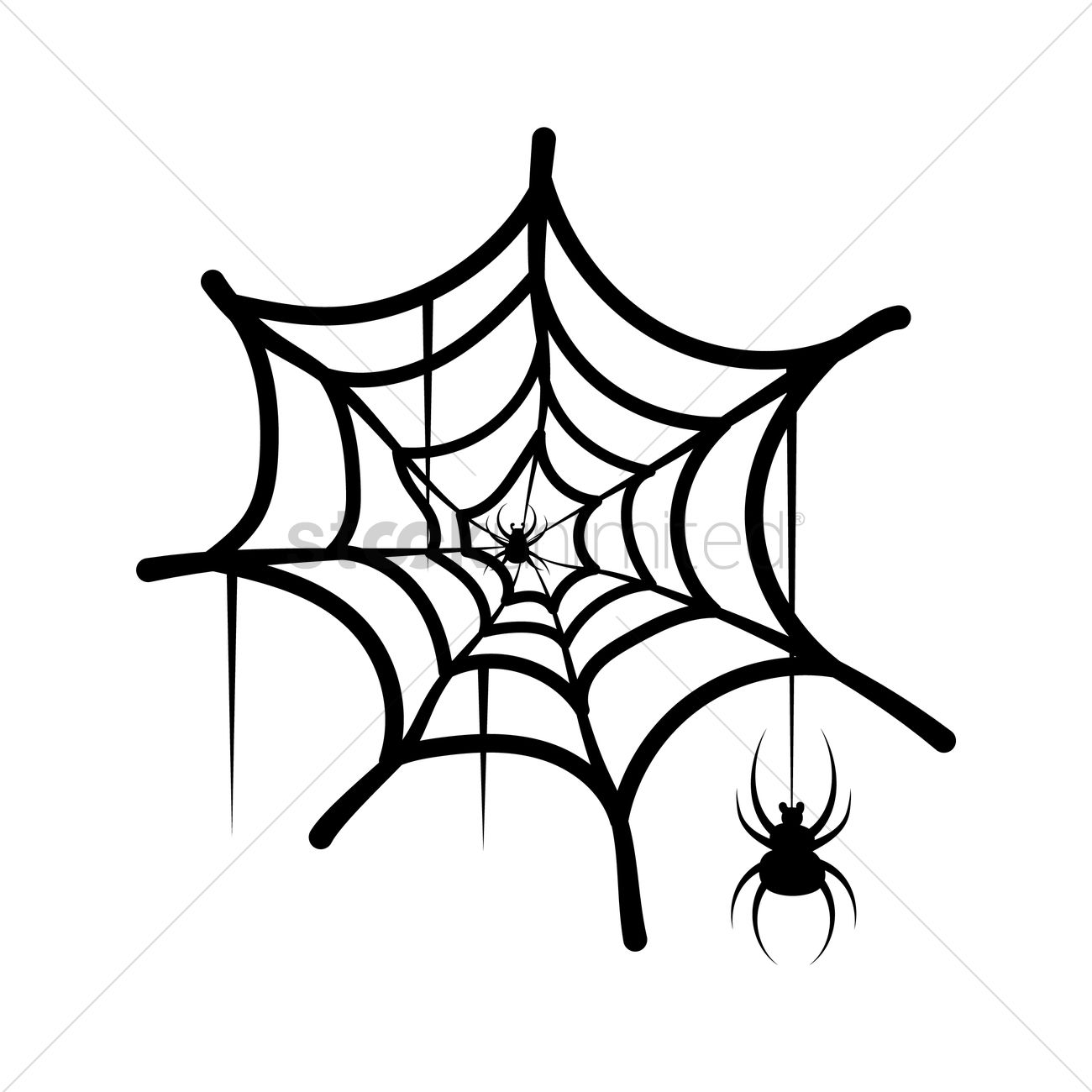 1300x1300 Spider Web Vector Image