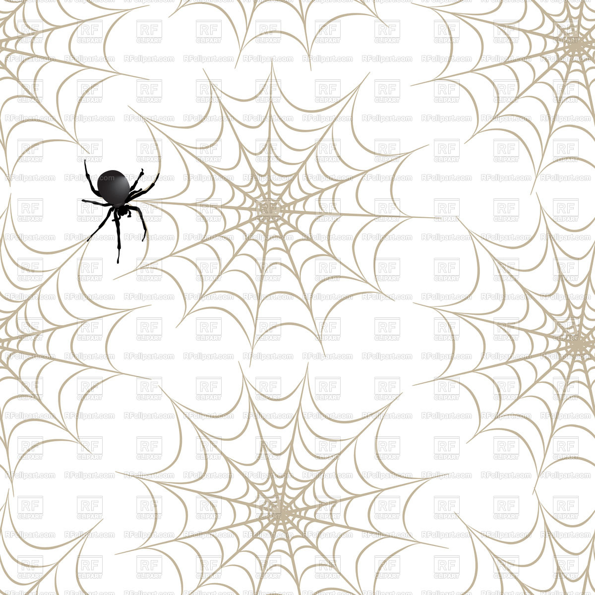1200x1200 Halloween Seamless Pattern With Spider Web Vector Image Vector