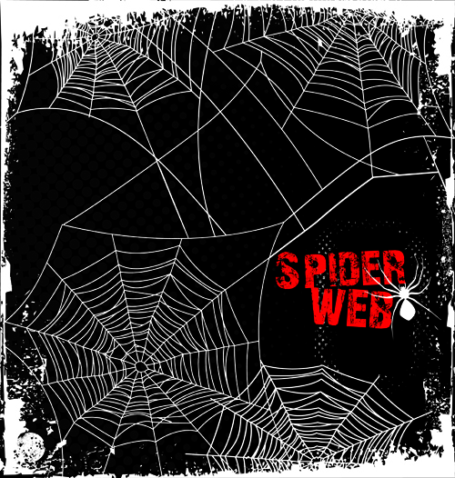 500x526 Set Of Spider Web Vector Background 05 Free Download