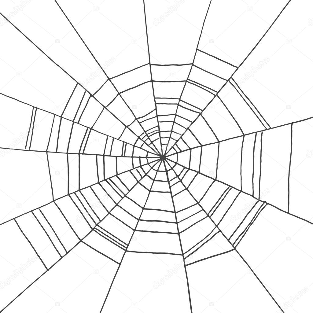 1024x1024 Drawn Spider Web Vector