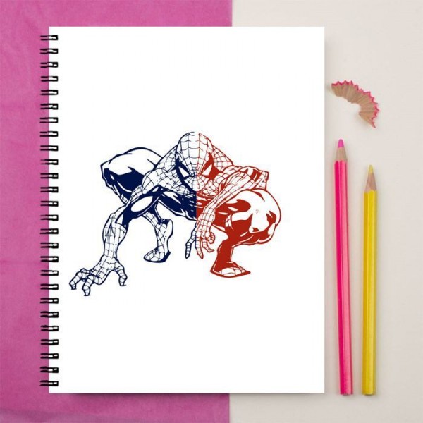 600x600 Spiderman Vector Art Printed Notebook Rs.599 Price Online