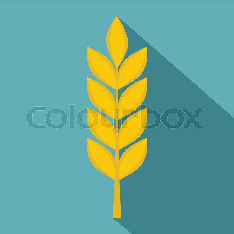 800x800 Wheat Spike Icon. Flat Illustration Of Wheat Spike Vector Icon For