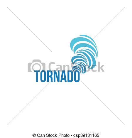 450x470 Isolated Tornado Vector Logo. Spinning Air Logotype. Natural