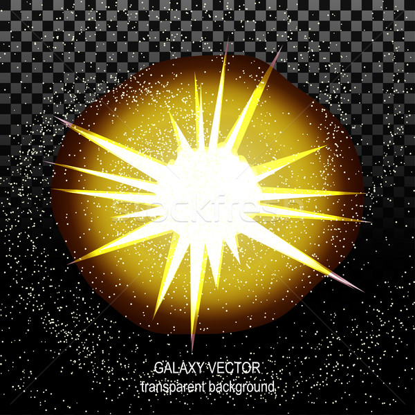 600x600 Star With Rays White Yellow In Space Isolated And Effect Tunnel