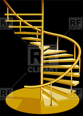 284x400 Interior With Spiral Staircase Vector Image Vector Artwork Of