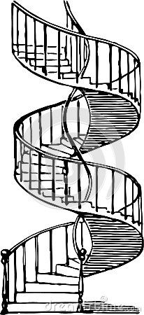 206x450 Spiral Staircase Vector 01 Royalty Free Stock Photo