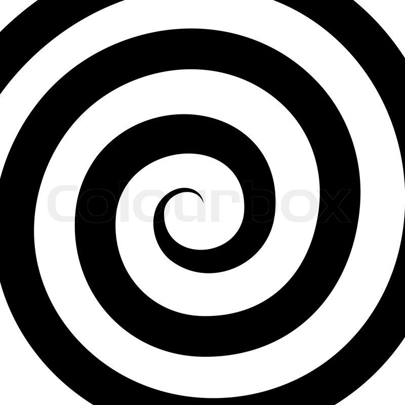 800x800 Hypnosis Spiral Pattern. Optical Illusion. Vector Illustration