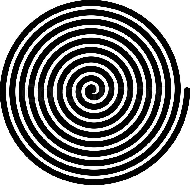 800x780 Archimedean Spiral Isolated On White. Vector Illustration. Stock