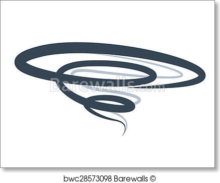 437x364 Art Print Of Tornado Spiral Vector Symbol Icon Of Hurricane