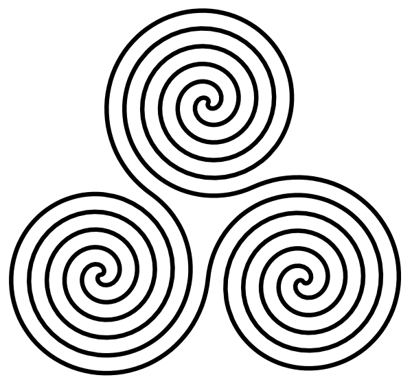 600x560 Triple Spiral Symbol Clip Art Free Vector 4vector