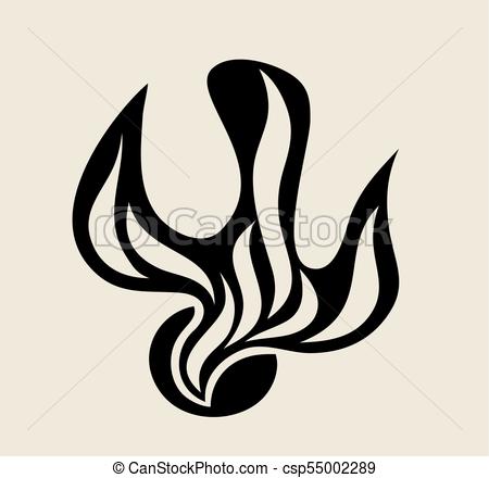 450x440 Holy Spirit Fire Silhouette, Art Vector Design.