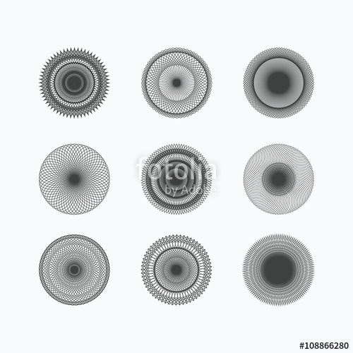 500x500 Spirograph Vector Set Stock Image And Royalty Free Vector Files