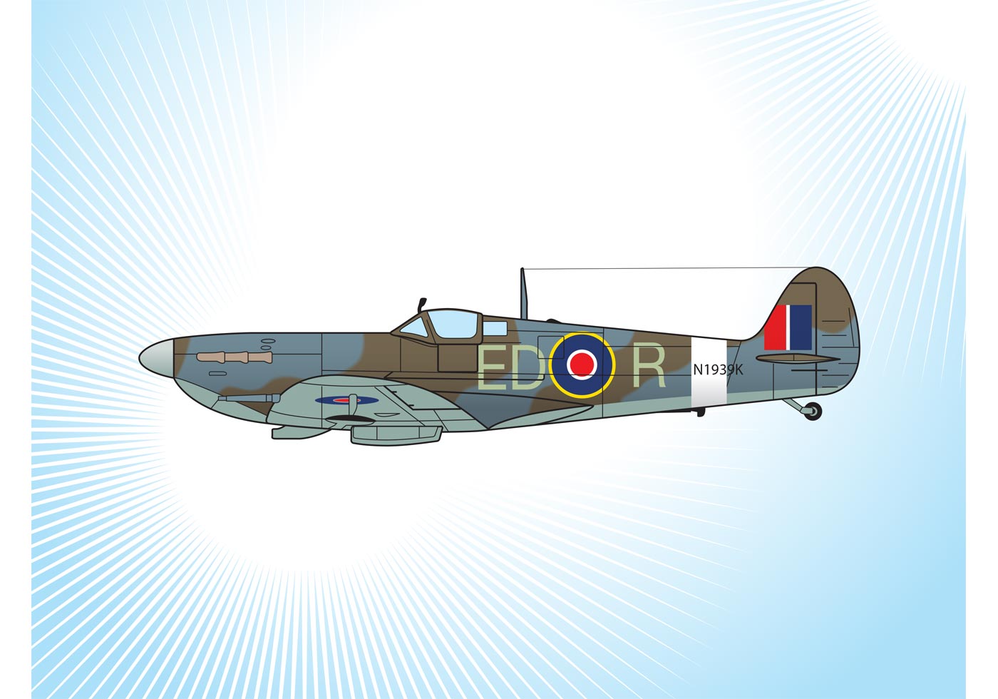 1400x980 Spitfire Free Vector Art