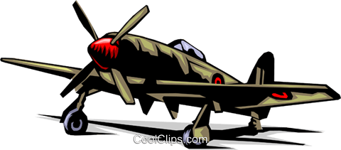 480x211 Spitfire Royalty Free Vector Clip Art Illustration Tran0027