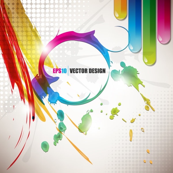600x600 Color Paint Splashes Background 03 Vector Free Vector In