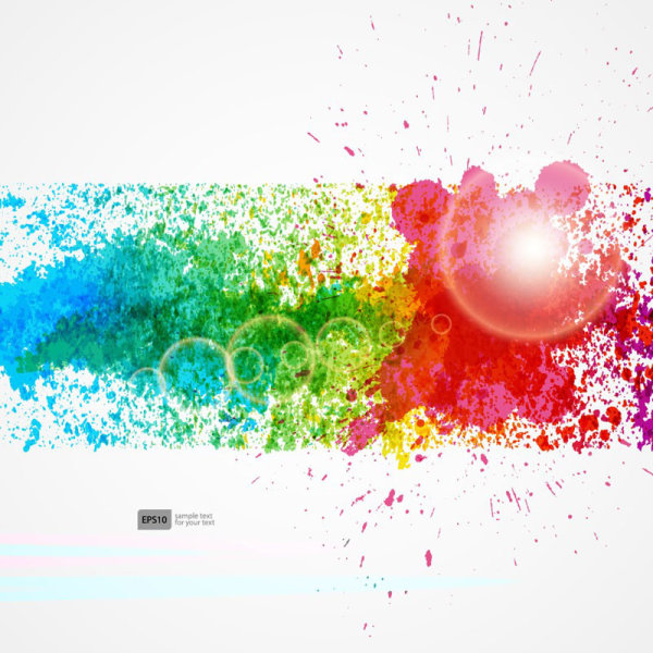 600x600 Colorful Object Splash Backgrounds Vector 01 Free Download