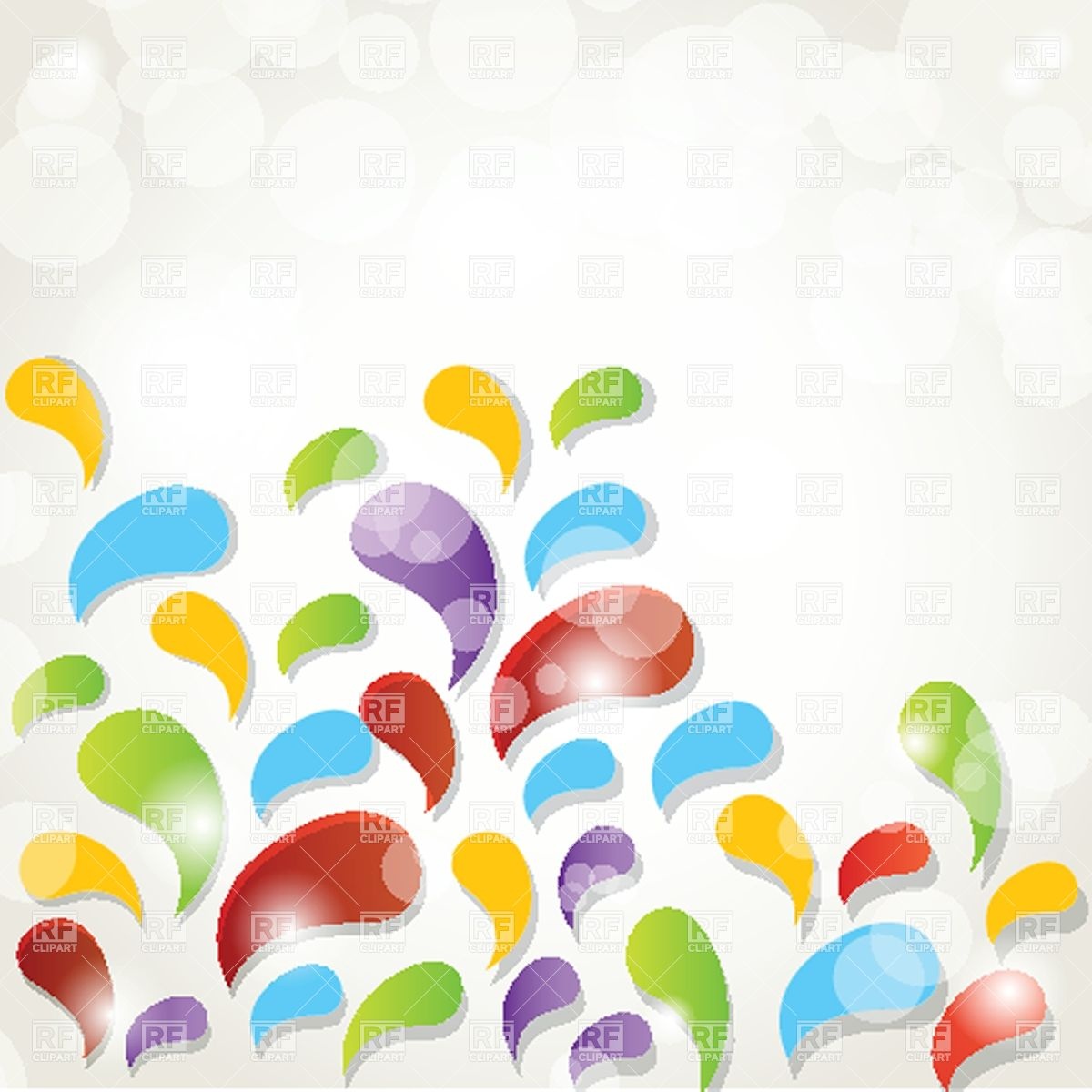 1200x1200 Abstract Multicolour Splash Background Vector Image Vector