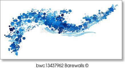 437x238 Art Print Of Fresh Blue Water Splash Vector Barewalls Posters