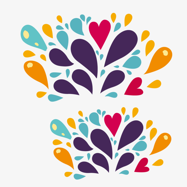 650x651 Cartoon Color Splash Vector Material, Cartoon Vector, Color Vector