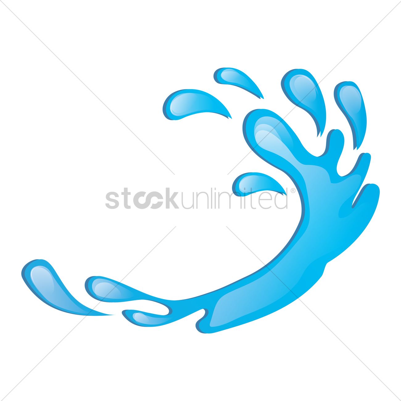 1300x1300 Water Splash Vector Image