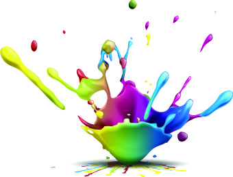 340x258 Vector 3d Paint Splash Free Vector Download (9,278 Free Vector