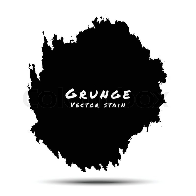 800x800 Black Watercolor Grunge Splatter. Vector Illustration Stock