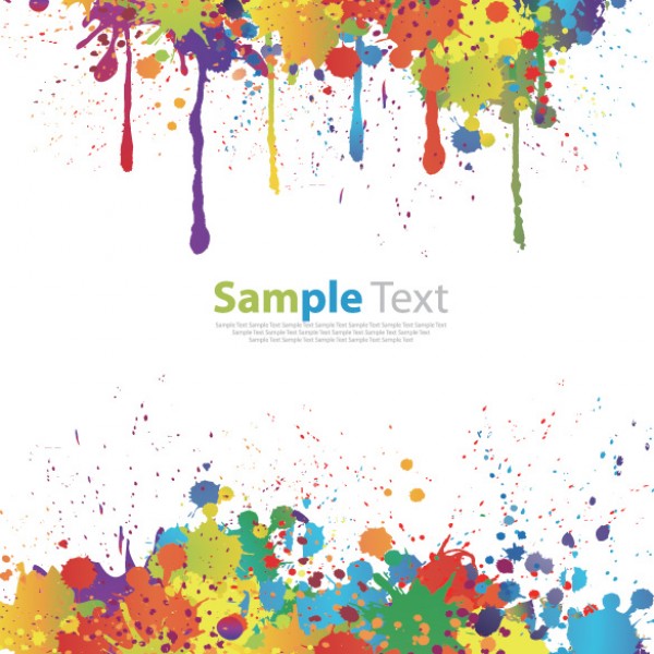 600x600 Colorful Paint Splatter Vector Art 11671