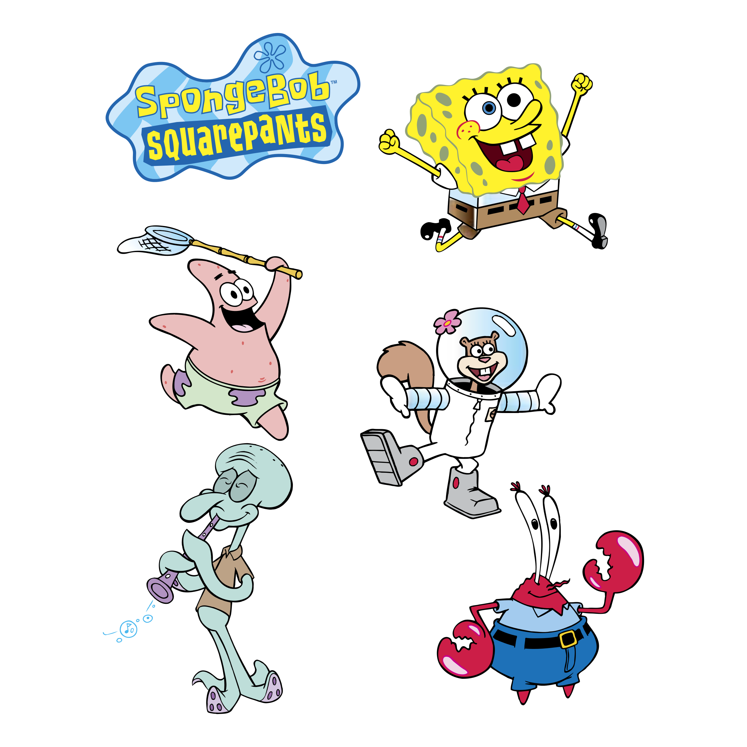 Spongebob Squarepants Logo Svg Bundle Png Dxf Eps Pdf Clipart For ...
