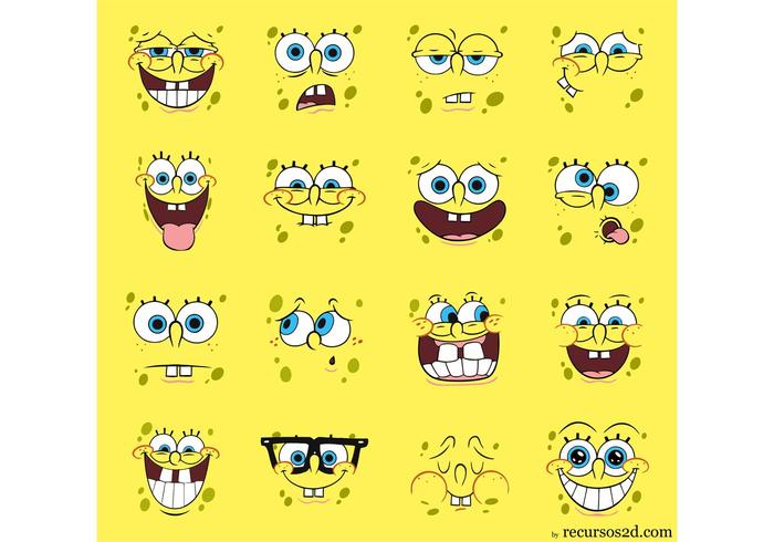 700x490 Spongebob Squarepants Vector Pack Faces