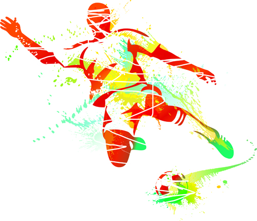 500x430 Colored Sports Elements Vector Art 01 Free Download