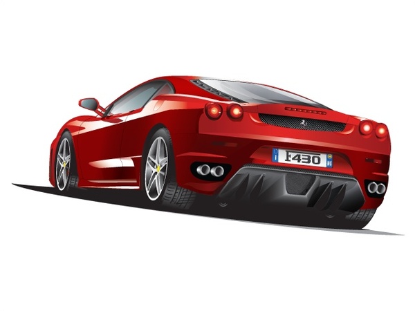 600x450 Luxury Red Sports Car Vector Illustration Free Vector In