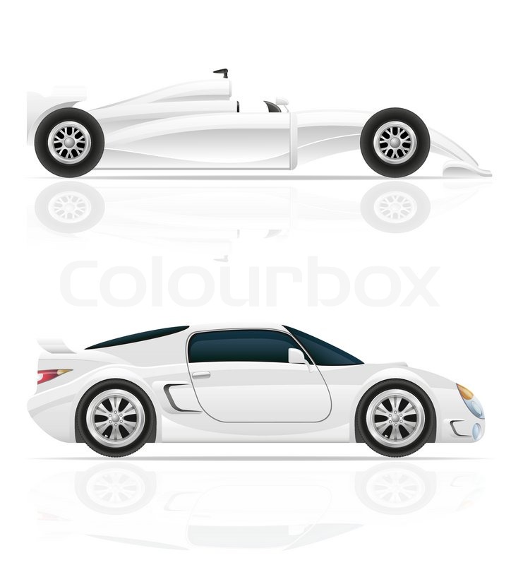 724x800 Sport Car Vector Illustration Isolated On White Background Stock