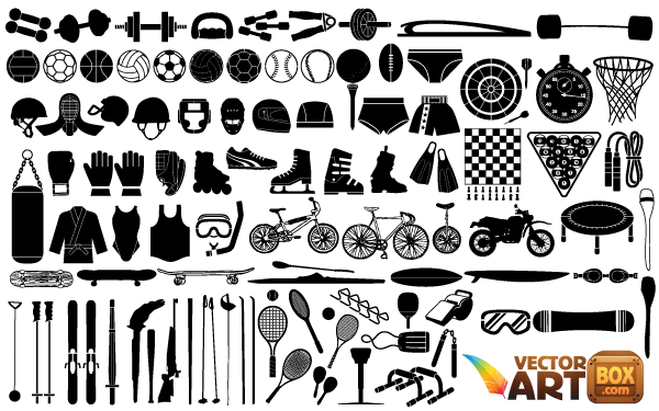 600x375 Free Vector Sports Equipment 123freevectors