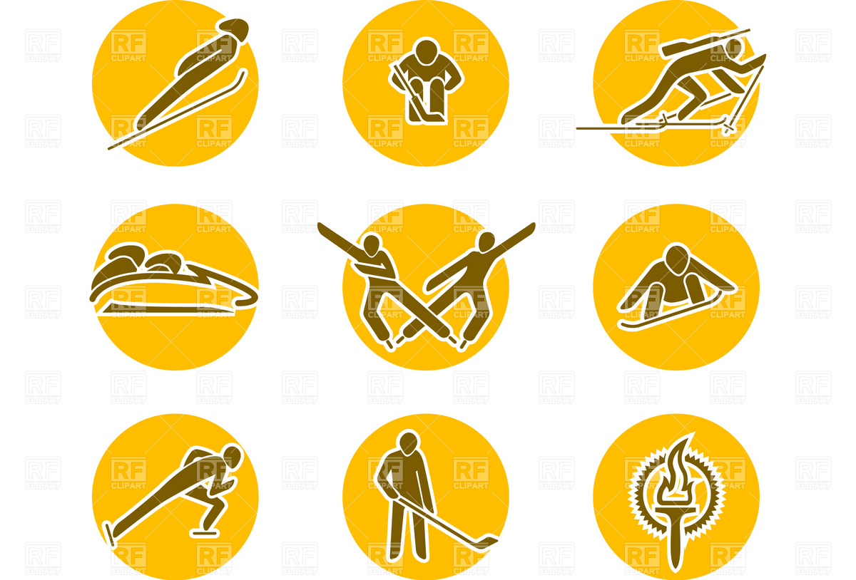 1200x814 Olimpic Winter Sport Icons Vector Image Vector Artwork Of Sport