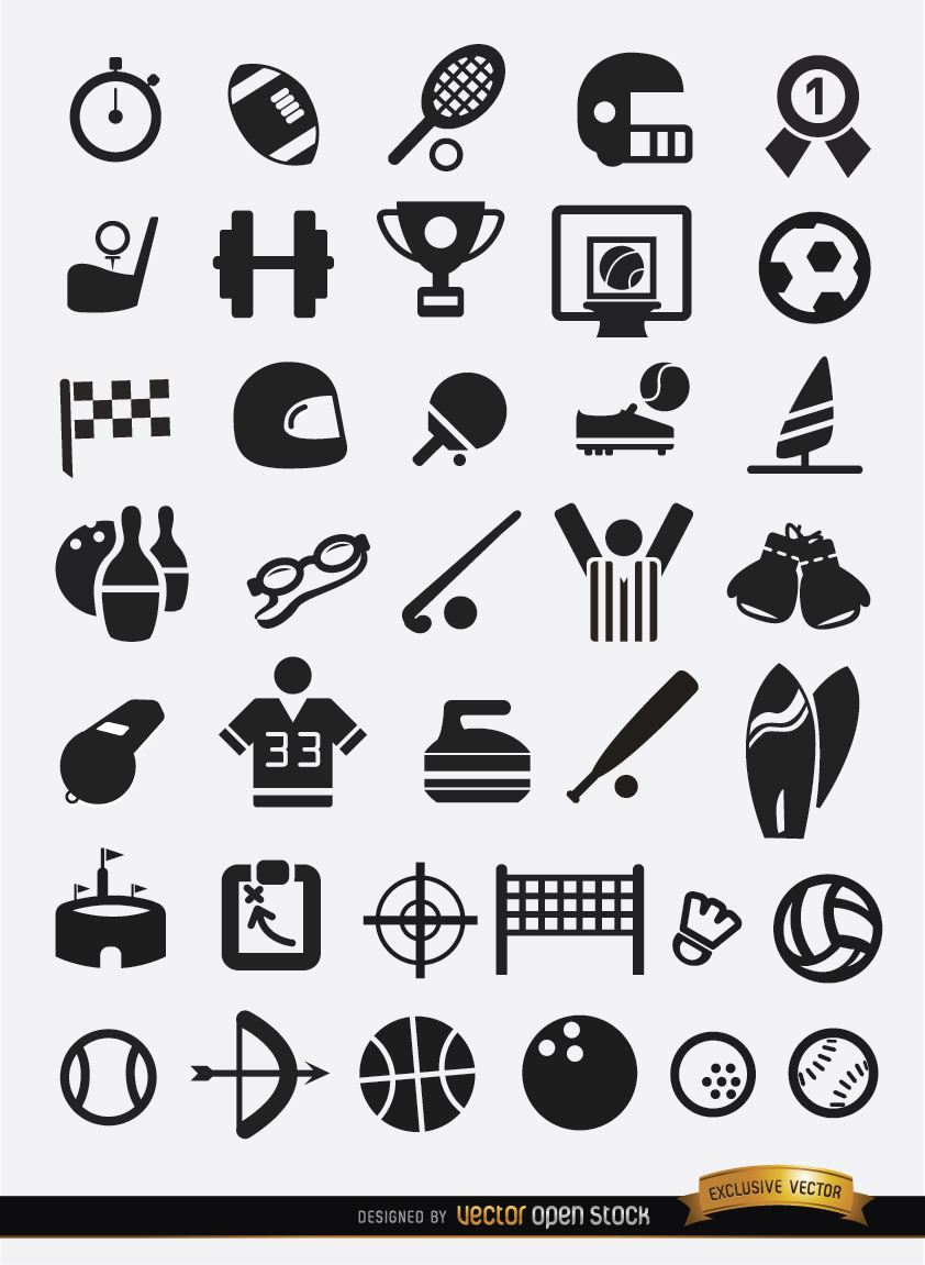 842x1151 37 Flat Sport Icons Pack