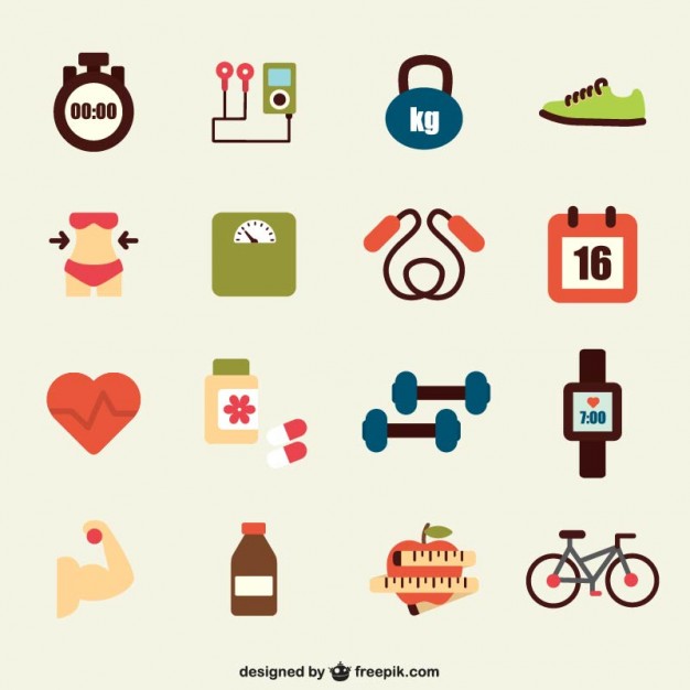 626x626 Sports Flat Icons Vector Free Download