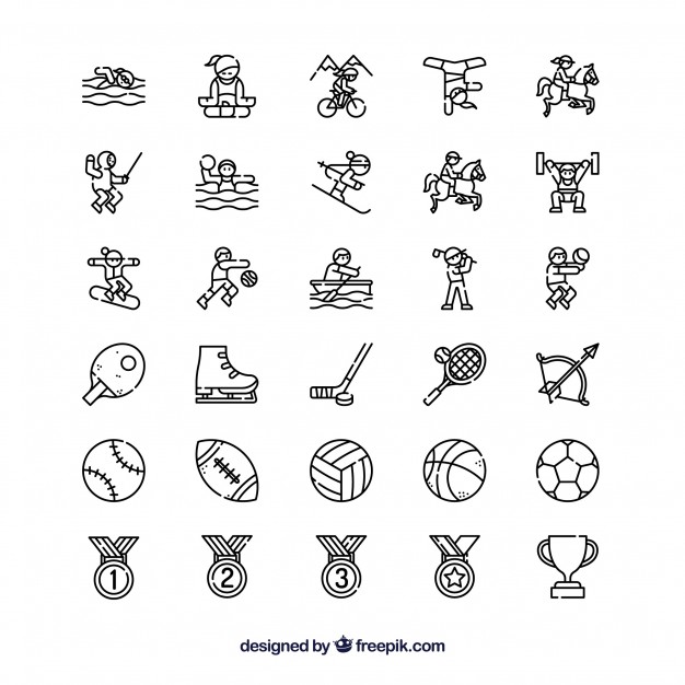 626x626 Olympic Sports Icons Vector Free Download
