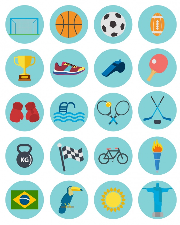 626x782 Sport Icons Collection Vector Free Download