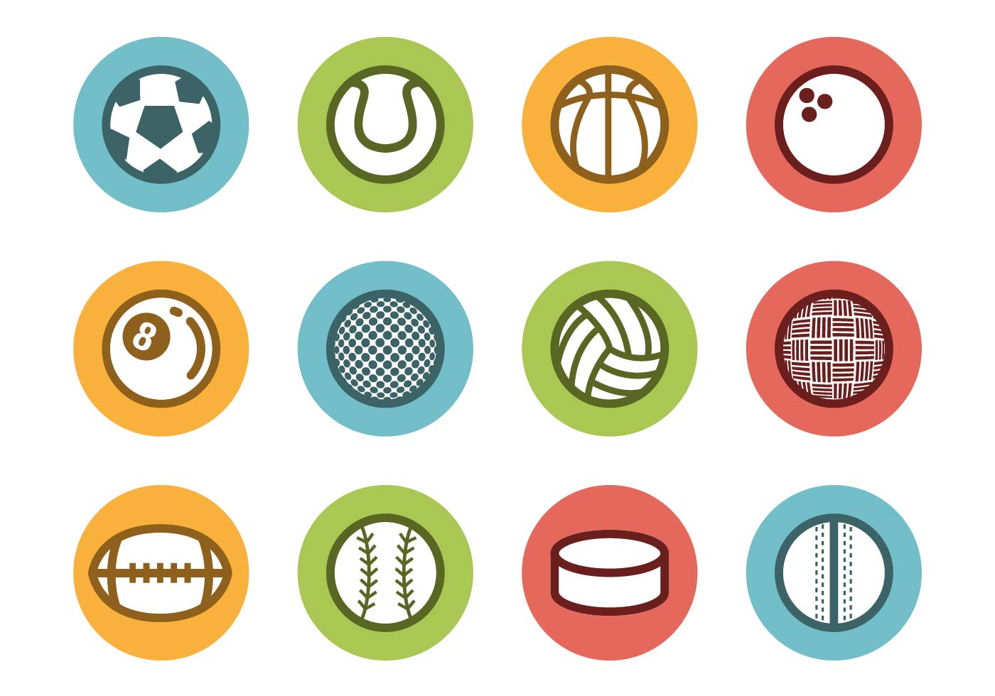 1400x980 Sports Balls Free Vector Art
