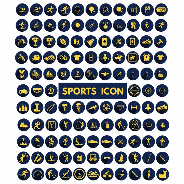 626x626 Sports Icons Collection Vector Free Download