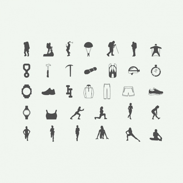 626x626 Adventure Sports Icons Vector Free Download