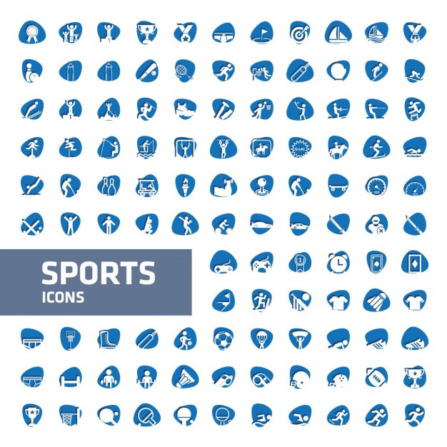 626x626 Blue And White Sport Icon Collection Vector Free Download