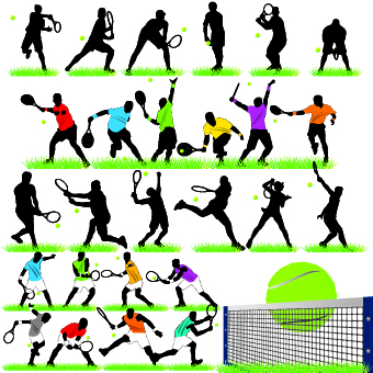 340x340 Different Sport Silhouettes Vector 03 Free Download
